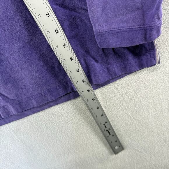 vintage Kansas State Rugby Shirt Men's Medium Purple Faded Spellout Logo 90s - Picture 5 of 10